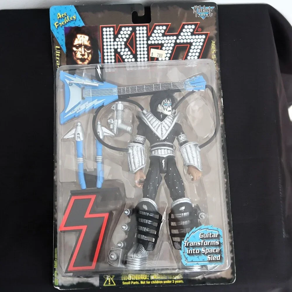 McFarlane Toys Kiss Ace Frehley Guitar Transforms into Space Sled Action Figure - Picture 2 of 9